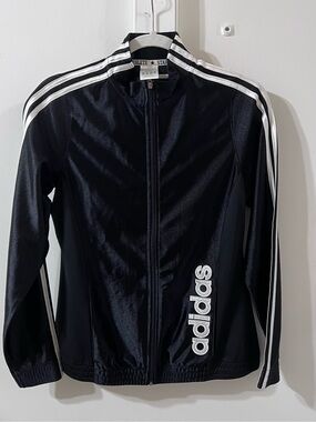 Adidas “Star Athlete” Black Track Jacket with White Stripes